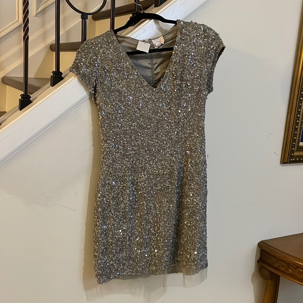 Silver sequins dress